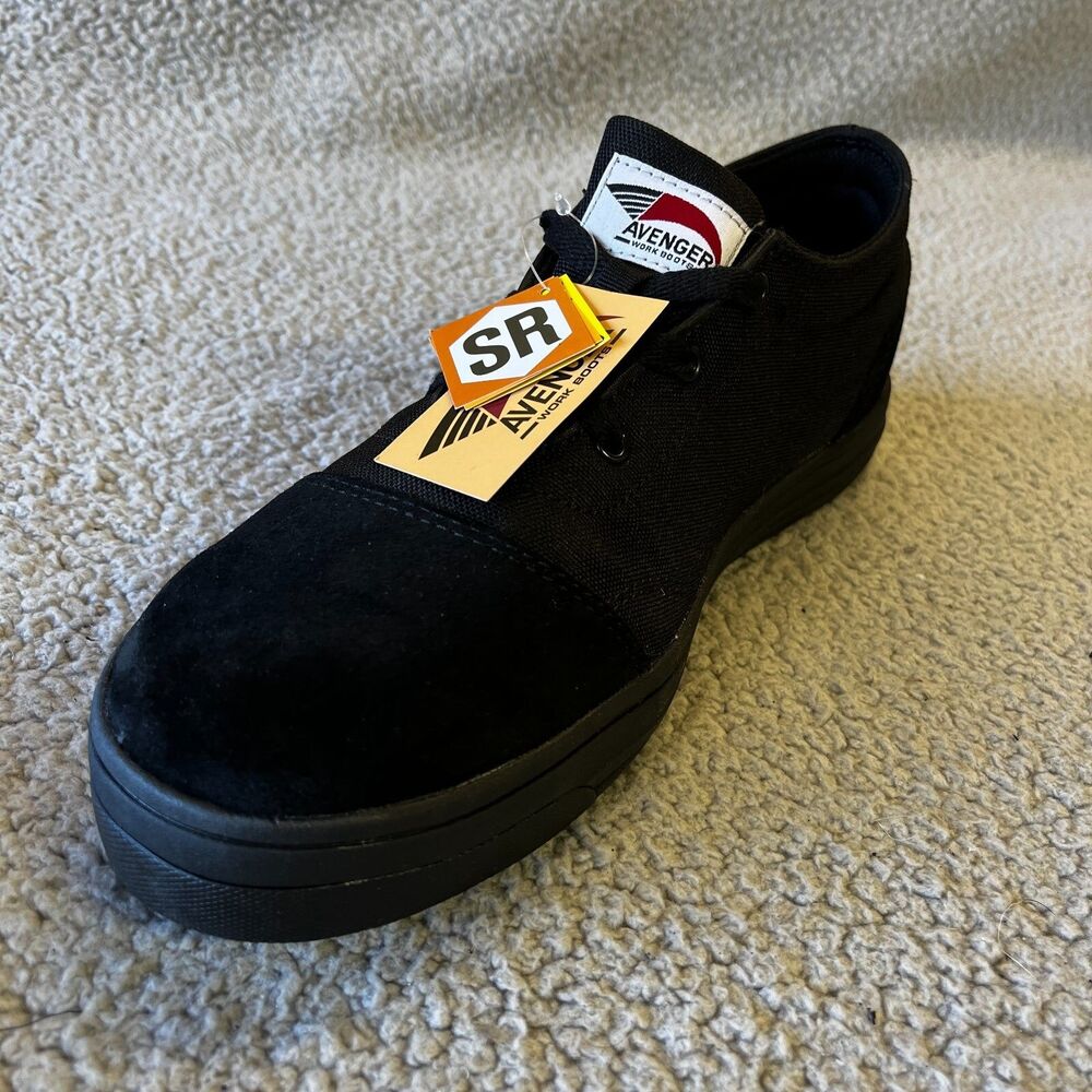 Avenger Work Boots Shoe Mens 12 Black 3 Eye Soft Toe Electrical Hazard  A4133